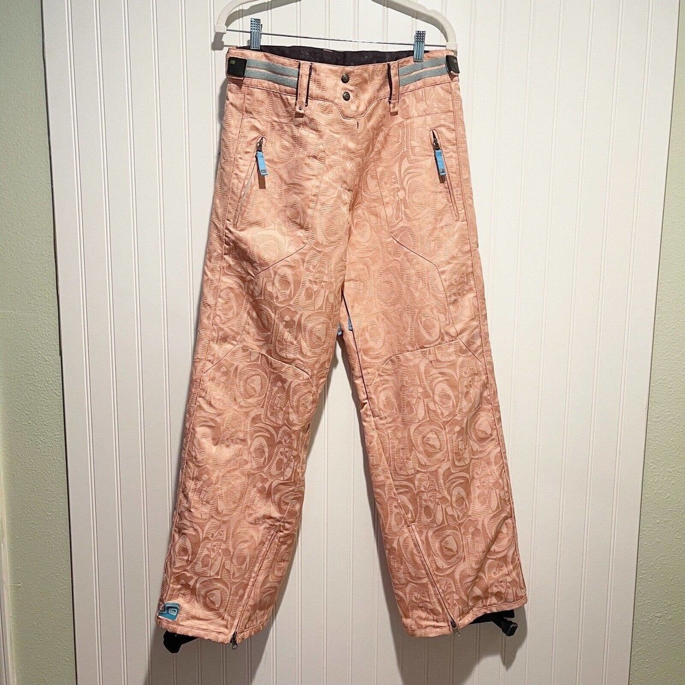 Scott Peach Embossed Snowboard Snow Pants Womens Medium